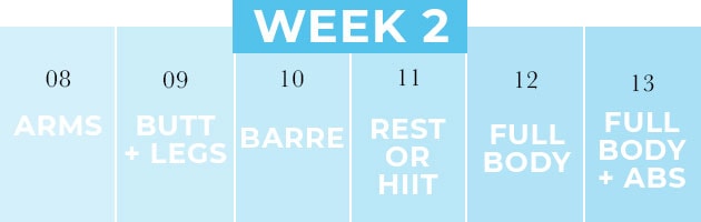 2 Week Shred Week 2 Workouts