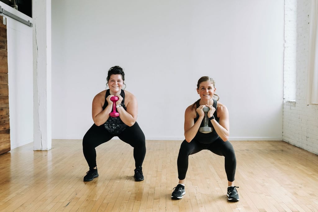 Goblet Squat from Dumbbell Leg Workout for Women