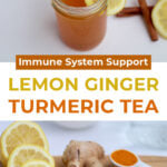 Pin for Lemon Ginger Turmeric Morning Tea for immunity