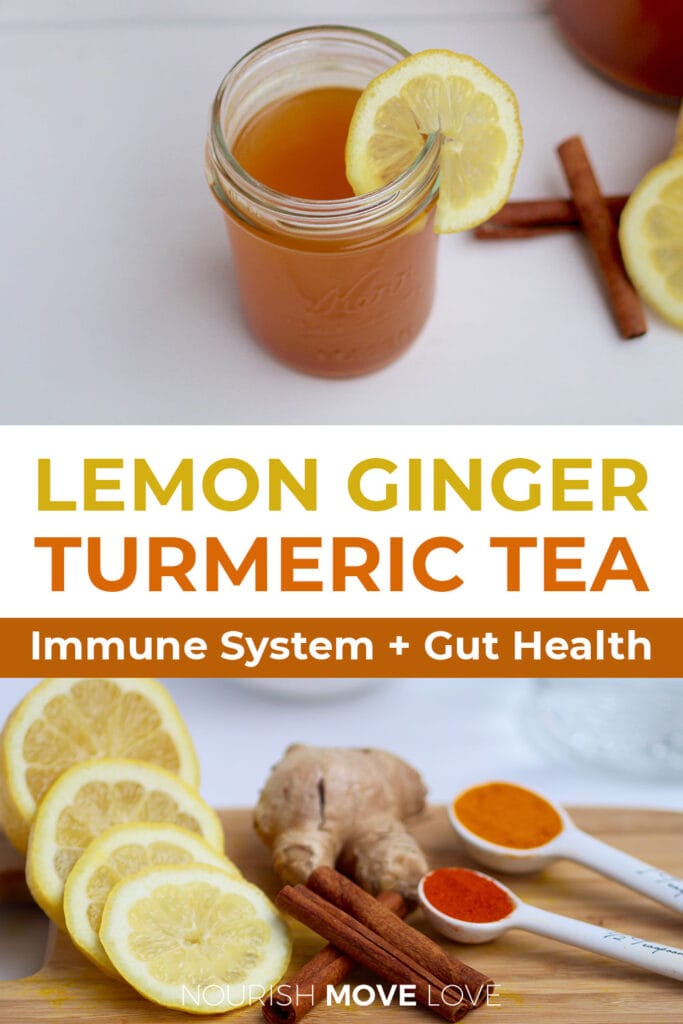 Lemon Ginger Turmeric Tea homemade detox tea recipe to boost immune system