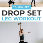 Dumbbell Leg Workout pin for pinterest