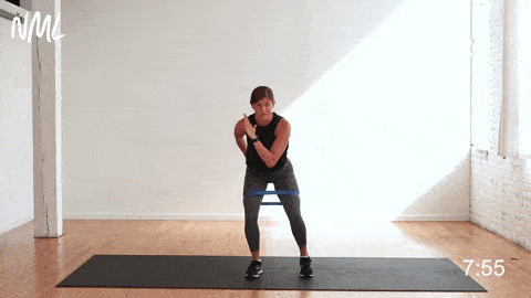 Resistance Band Lateral Step to activate butt muscles
