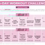 Home Workout Plan Calendar Graphic