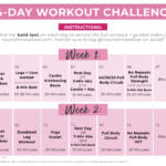 Home Workout Plan Calendar Graphic