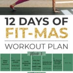 Pin for Pinterest of free workout challenge