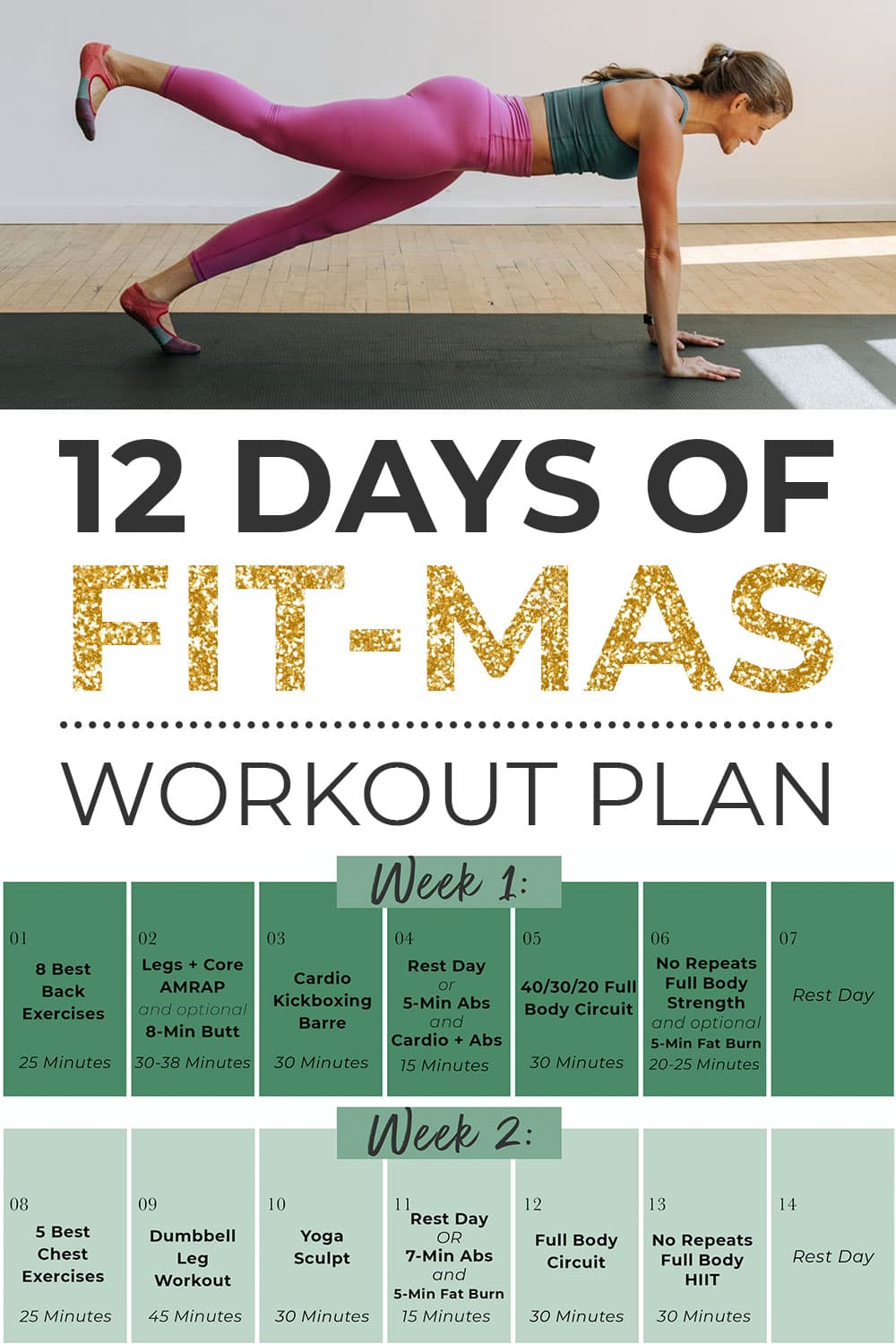 5 Day 14 day workout challenge for Build Muscle