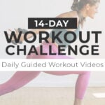 Pin for Pinterest of free workout challenge