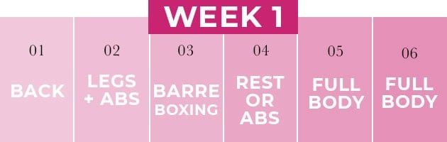 2 week shred workout challenge week one