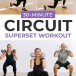 At Home circuit workout pin for pinterest