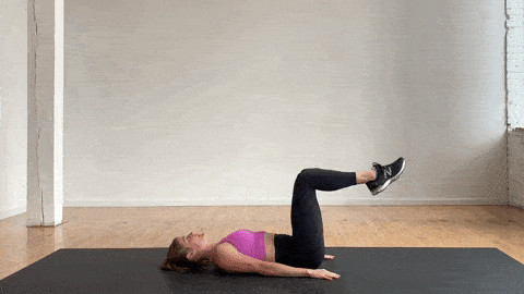 Bent Knee Leg Lowers beginner ab exercises for women