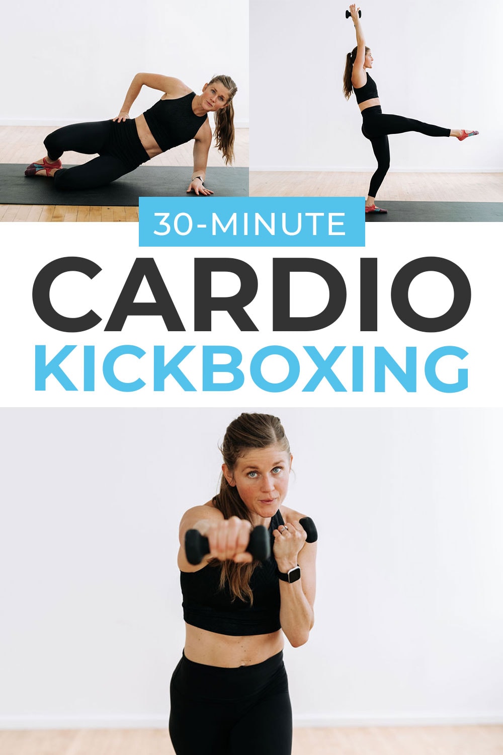 Cardio Kickboxing + Barre Workout (Burn 400 Cals