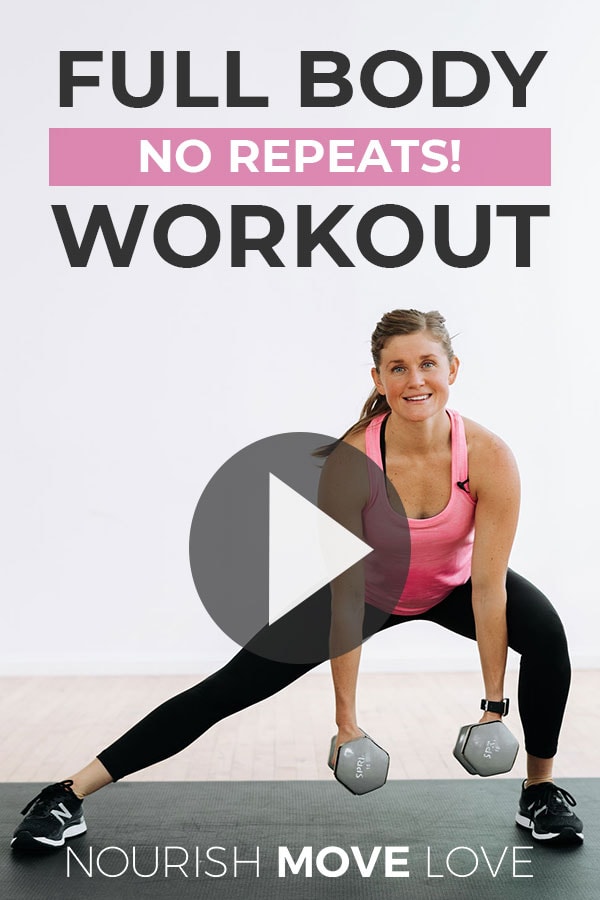 Full Body Strength Workout No Jump No Repeats Nourish Move Love