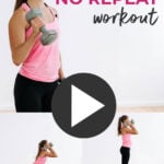 Pin for Pinterest of full body strength workout no repeats
