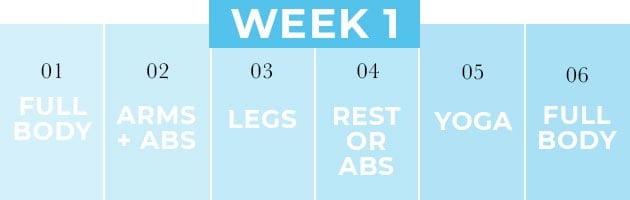 4 week home workout plan | Week 1 