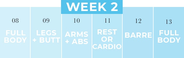 Week 2 of the 4 Week Workout Plan