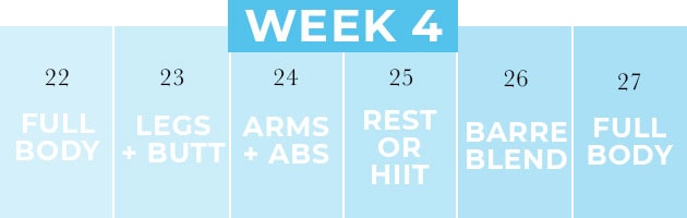 Four Week Workout Plan Week 4