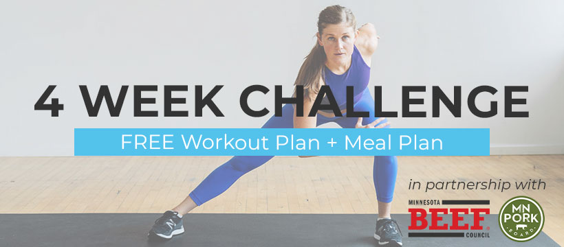 4 Week Home Workout Plan (with free meal plan)