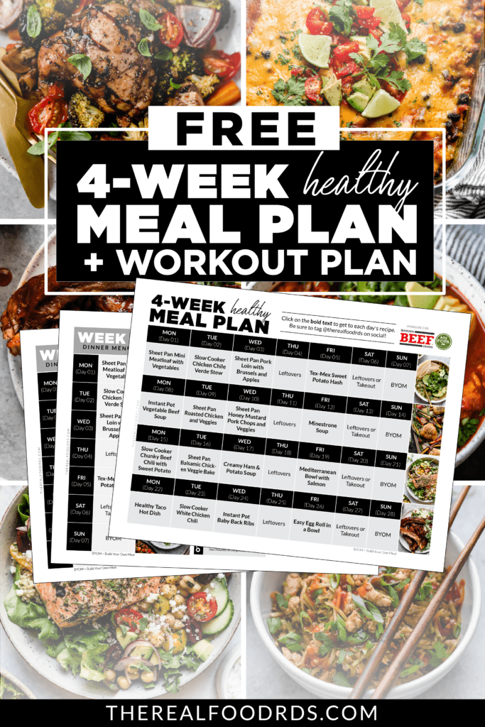 Free 4 Week Meal Plan + Workout Plan