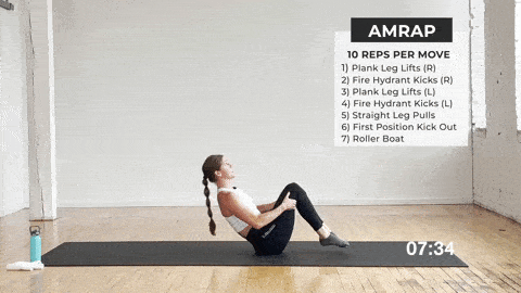 Boat Pose Exercise Roller Boat GIF