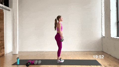 upright row and front raise with dumbbells