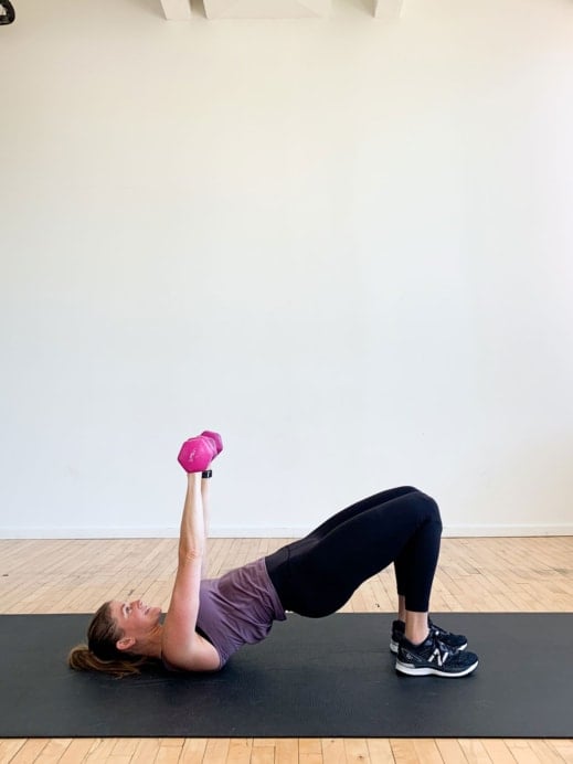 glute bridge strength training exercise