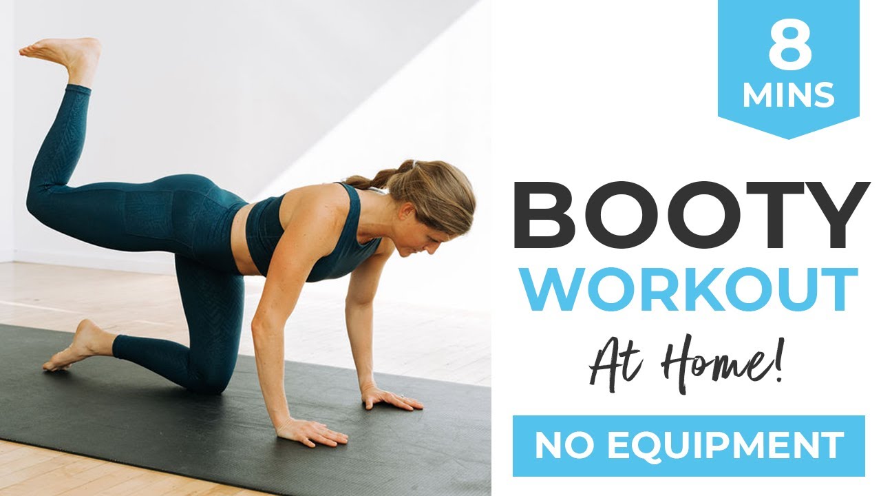 8-Minute Booty Workout At Home (No Squats, No Lunges, No Jumping)