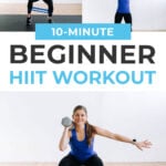 Pin for Pinterest HIIT for Beginners, Full body low impact HIIT workout
