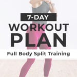 Weekly Workout Plan graphic for pinterest