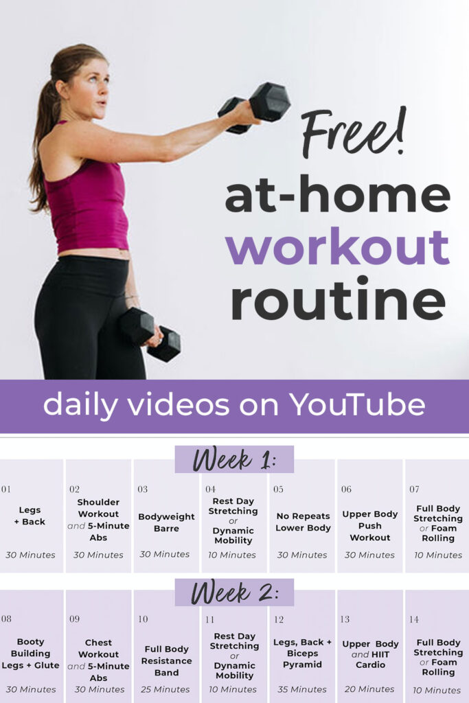 Free At Home Workout Plan with YouTube Videos