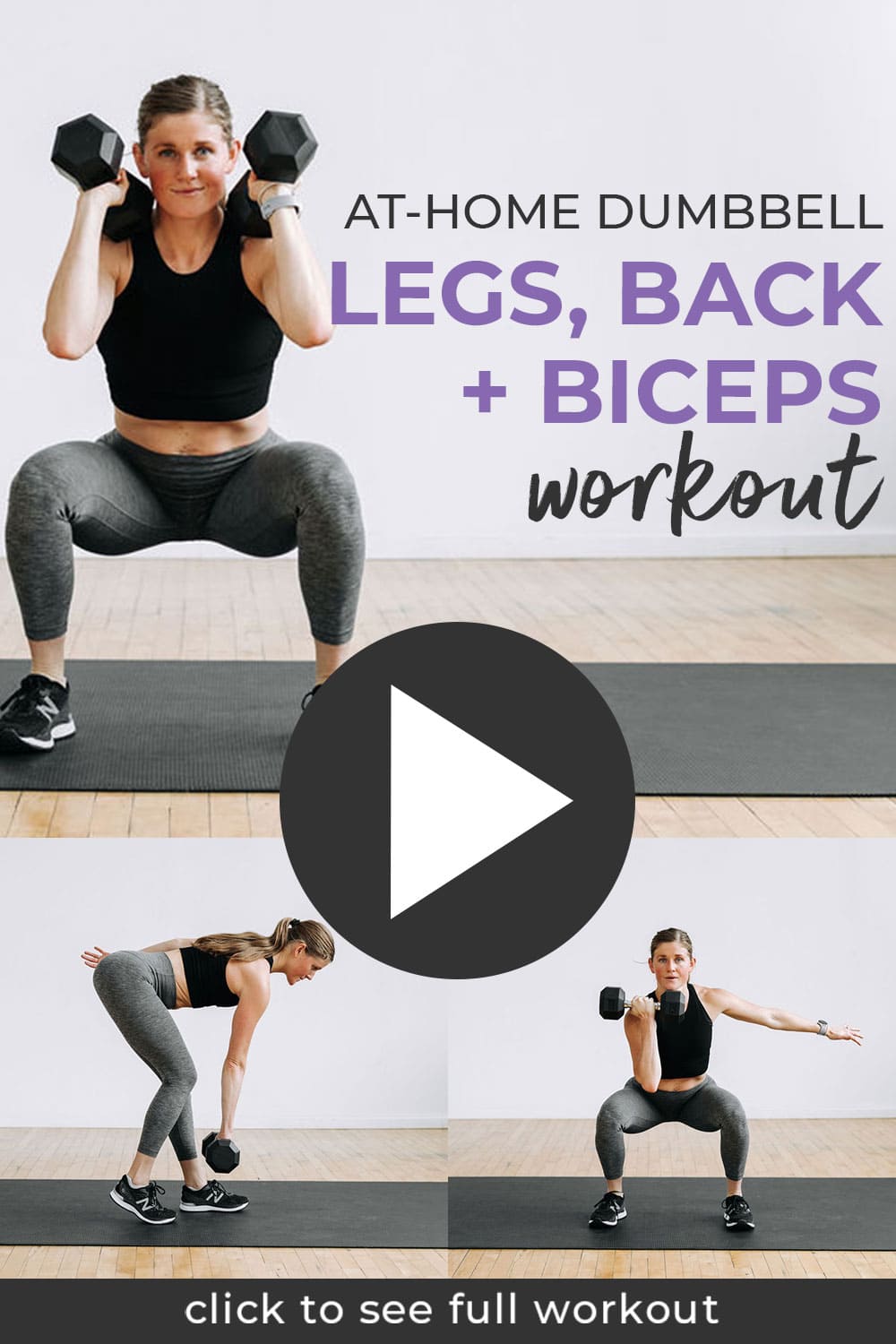 30Minute Legs, Back and Biceps Workout At Home Nourish