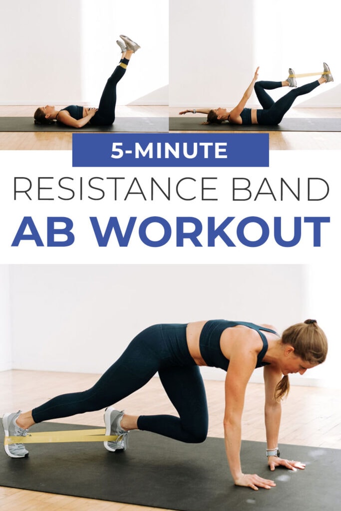 5-Minute Resistance Band Ab Workout pin for Pinterest