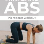 Pin for Pinterest of resistance band ab workout for women