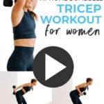 Tricep Workout for Women pin for Pinterest