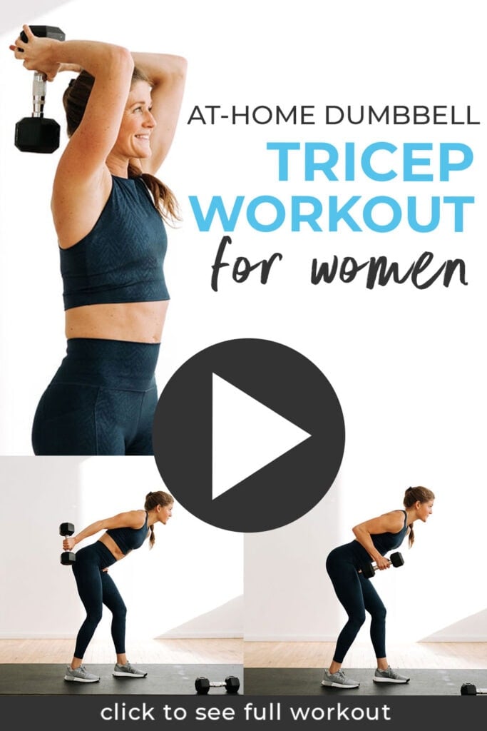 Tricep Workout for Women pin for Pinterest