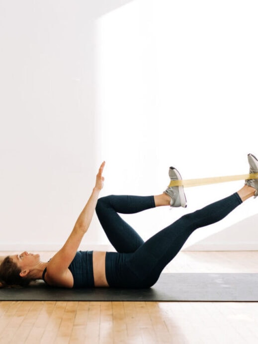 Resistance Band Ab Workout | Dead Bug Exercise with resistance band