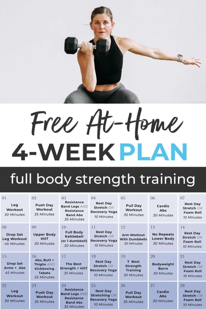 Free At Home 4-Week Workout Calendar