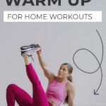 Pin for Pinterest of dynamic warm up