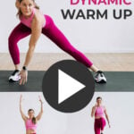 Pin for Pinterest of dynamic warm up