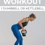 Full Body Kettlebell Workout pin for pinterest