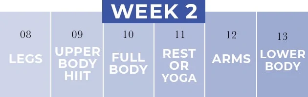 full body fitness routine for women | week 2