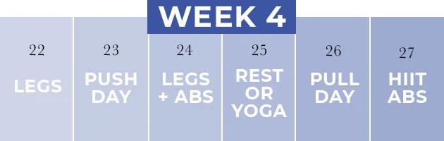 weight los plan | week 4