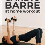 Pin for Pinterest of At Home Barre Workout with Glider Discs