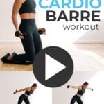 Pin for Pinterest of At Home Barre Workout with Glider Discs