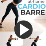 Pin for Pinterest of At Home Barre Workout with Glider Discs