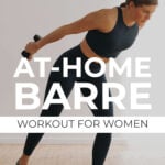 Pin for Pinterest of At Home Barre Workout with Glider Discs