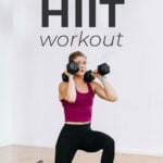 woman performing dumbbell lunge