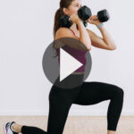 woman performing dumbbell lunge