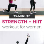 Strength and HIIT Workouts for women | pin for pinterest