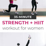 collage of woman performing hiit exercises