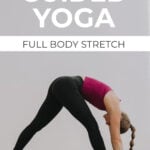 Pin for Pinterest of recovery yoga flow